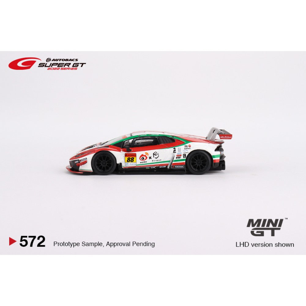 Lamborghini Huracán GT3 EVO No.88 Jloc 2022 Super GT Series Japan Exclusive 1:64 Mini GT Model Car (MGT00572-L)