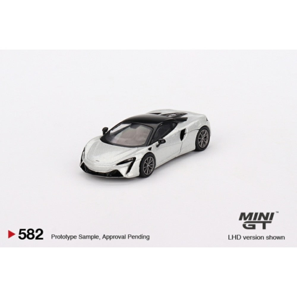 McLaren Artura Ice Silver (RHD) 1:64 Mini GT Model Car (MGT00582-R)