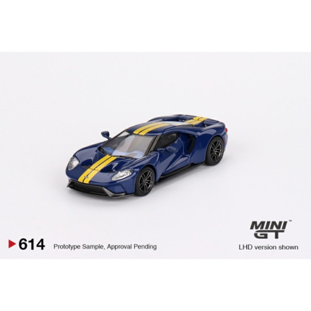Ford GT Sunoco Blue (LHD) 1:64 Mini GT Model Car (MGT00614-L)