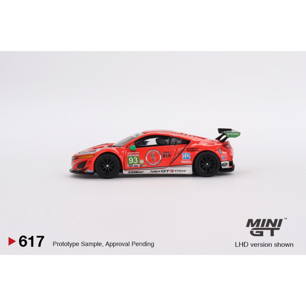 Acura NSX GT3 EVO22 No.93 WTR Racers Edge Motorsports IMSA 2023 Daytona 24HR (LHD) 1:64 Mini GT Model Car (MGT00617-L)