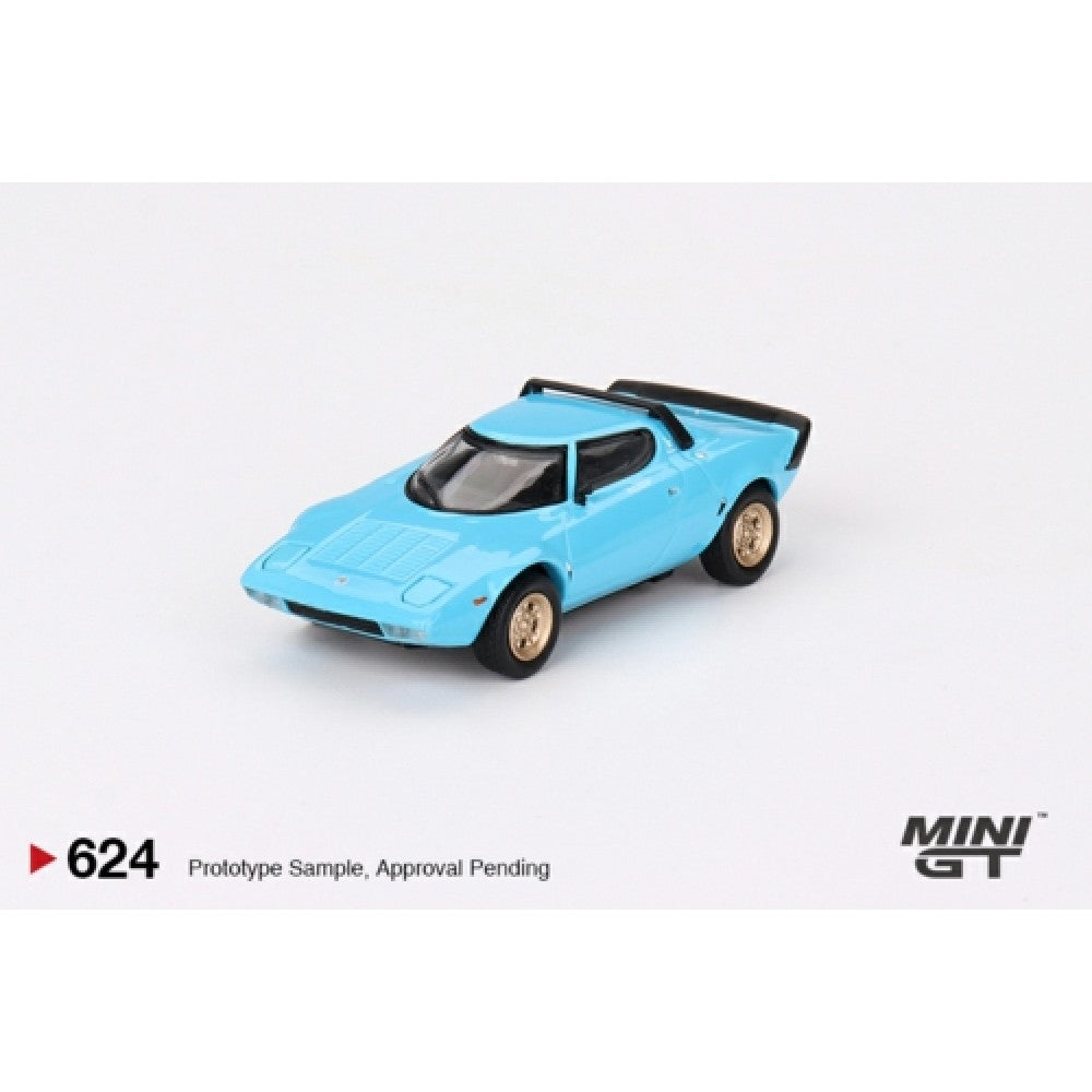 Available to Order from Supplier – 1:64 MINI GT Lancia Stratos Hf Stradale Azzuro Chiaro (LHD) - MGT00624-L
