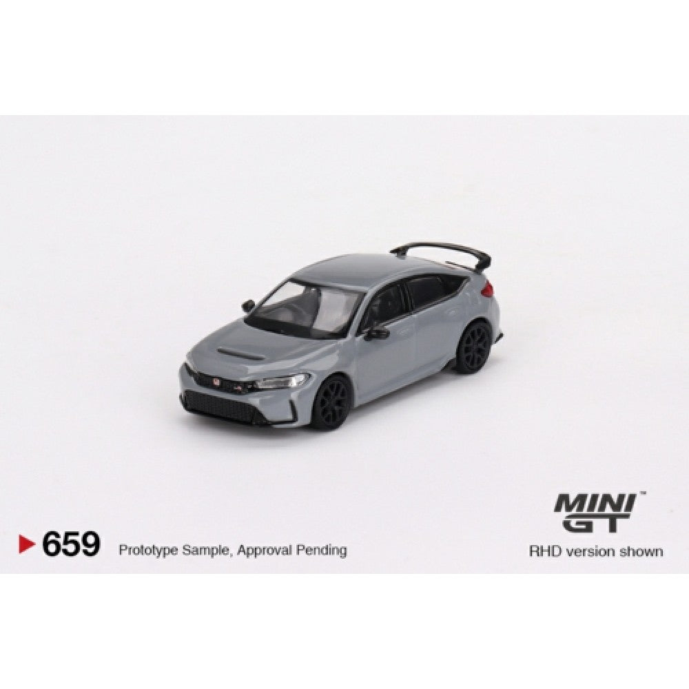 Honda Civic Type R Sonic Grey Pearl 2023 (RHD) 1:64 Mini GT Model Car (MGT00659-R)