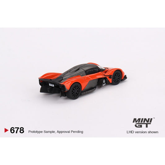 Aston Martin Valkyrie Maximum Orange (LHD) 1:64 Mini GT Model Car (MGT00678-L)