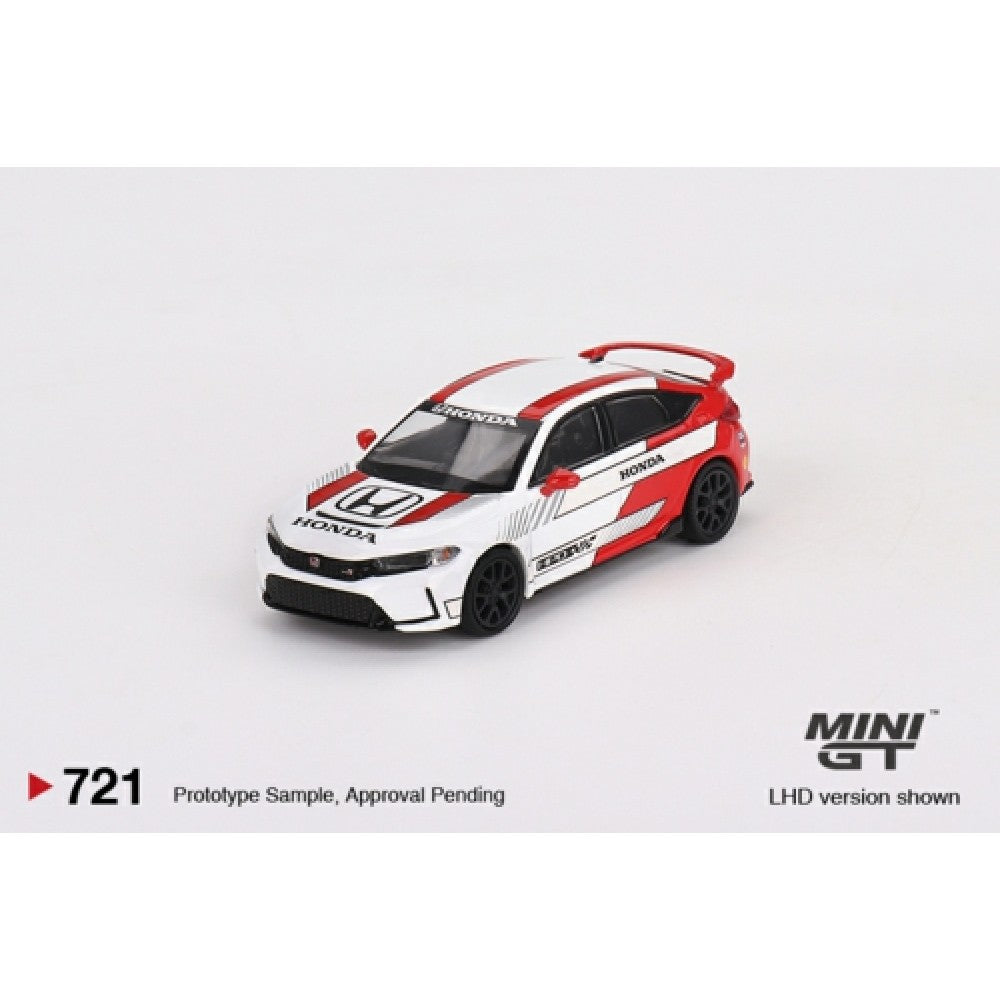 Available to Order from Supplier – 1:64 MINI GT Honda Civic Type R No.2 2023 Pace Car White (LHD) MGT00721-L