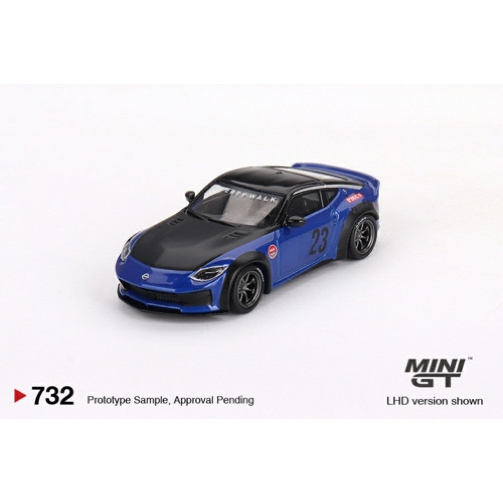 1:64 MINI GT MGT00732-L NISSAN Z LB NATION WORKS SEIRAN BLUE (LHD)