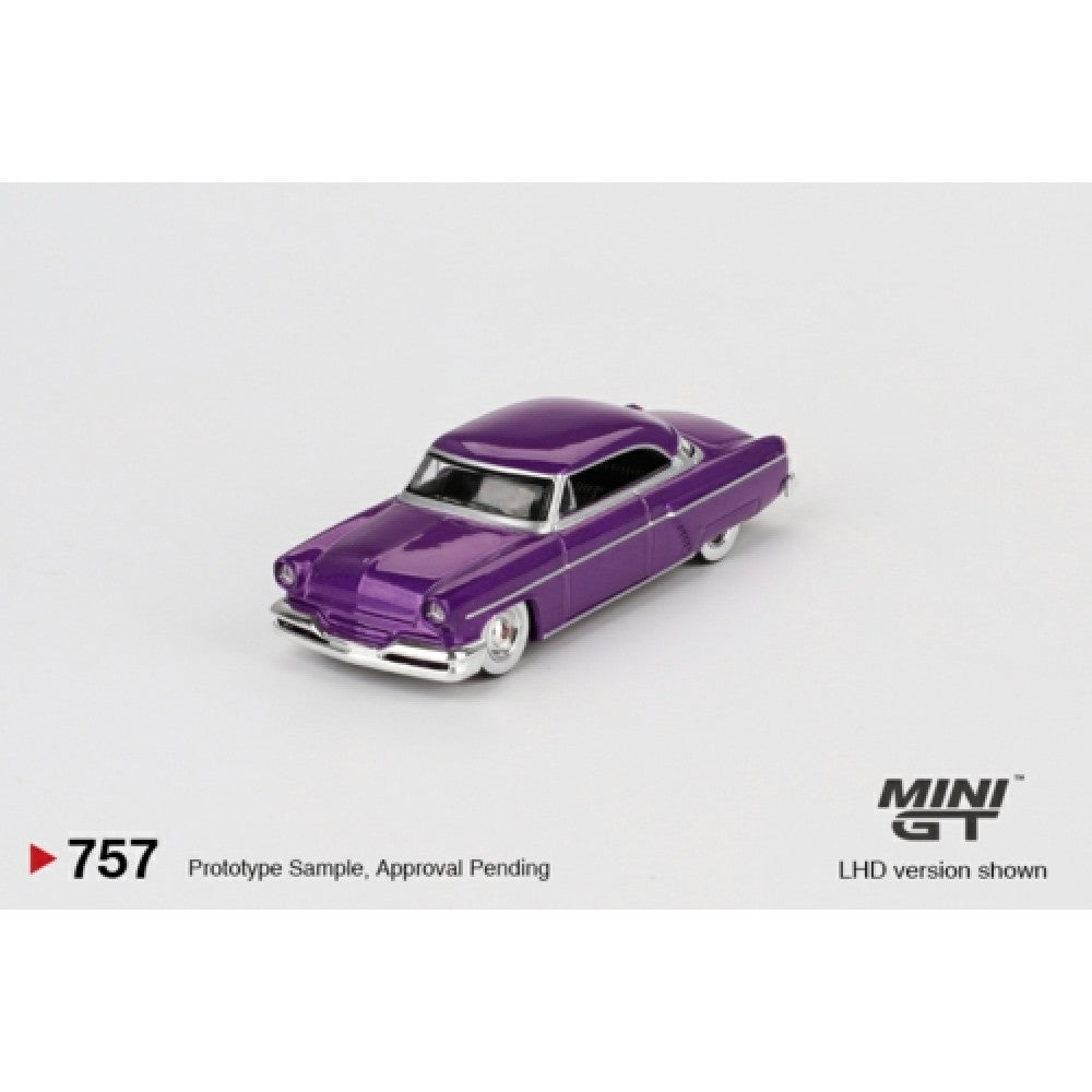 Available to Order from Supplier – 1:64 MINI GT Lincoln Capri Hot Rod 1954 Purple Metallic (LHD) MGT00757-L