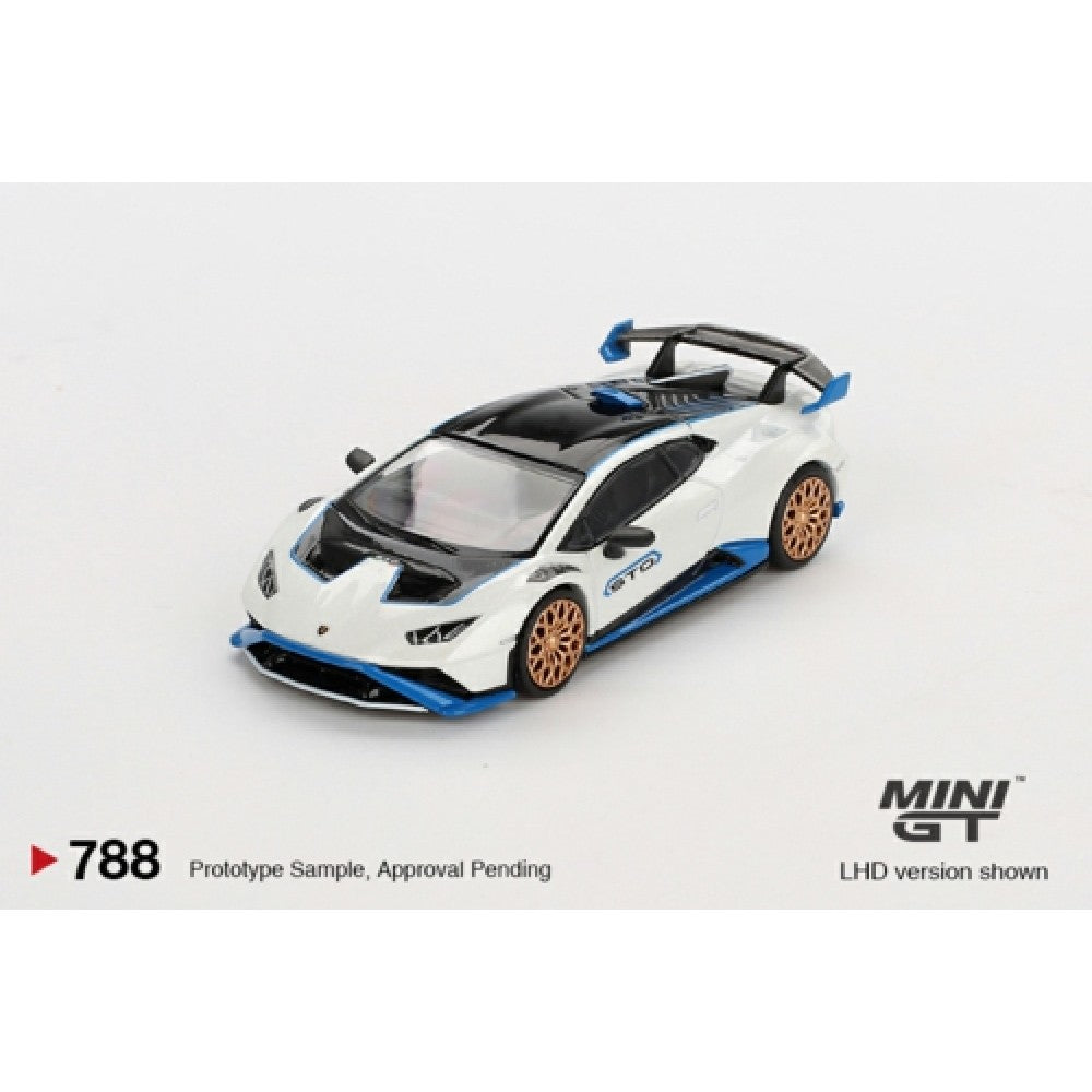 1:64 MINI GT MGT00788-BL LAMBORGHINI HURACAN STO BIANCO ASOPO (LHD) BLISTER PACKAGING