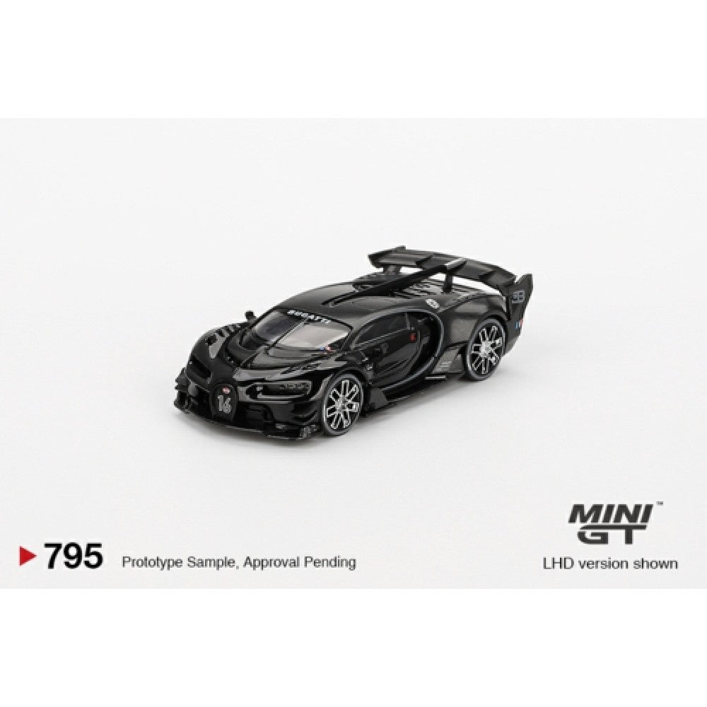 1:64 MINI GT Bugatti Vision Gran Turismo Black (LHD, Blister Packaging – MGT00795-BL)