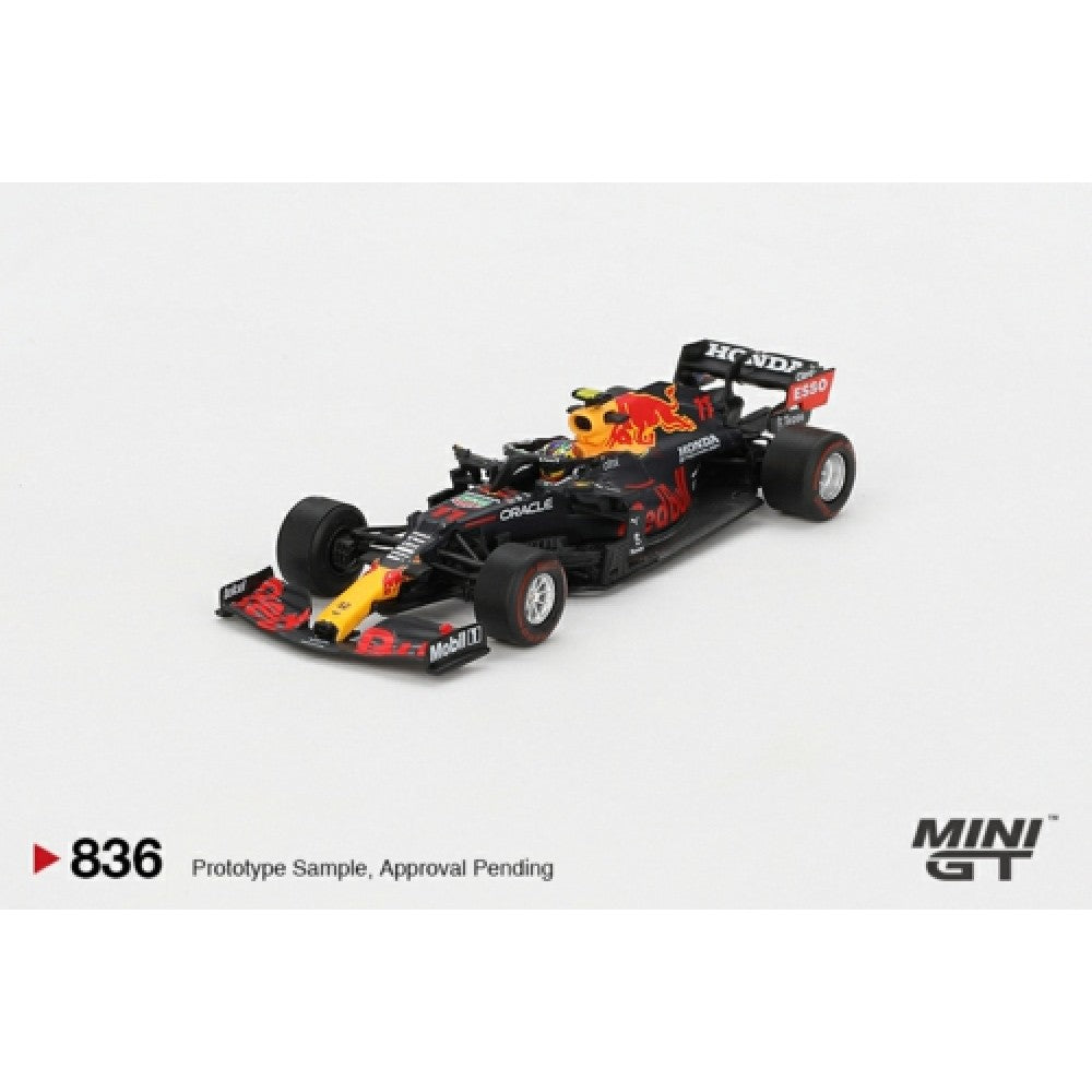 1:64 MINI GT MGT00836-BL RED BULL RB16B NO.11 S.PEREZ 2021 AZERBAIJAN GRAND PRIX WINNER BLISTER PACKAGING