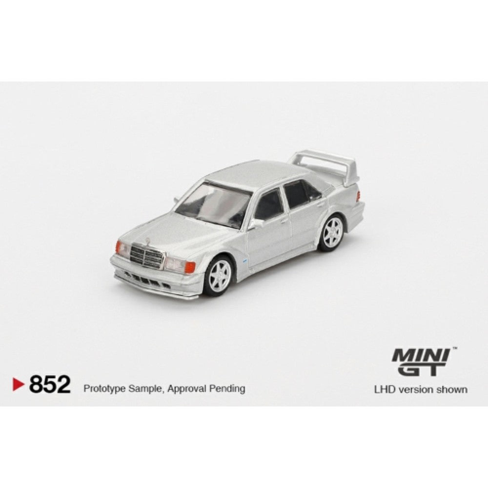 1:64 MINI GT MGT00852-L MERCEDES BENZ 190E 2.5-16 EVOLUTION II ASTRAL SILVER (LHD)