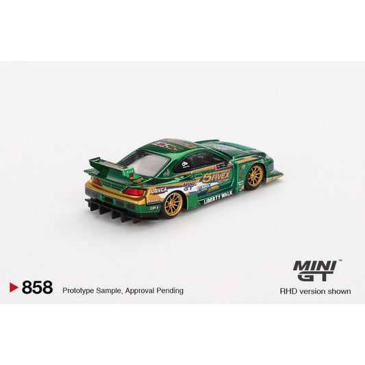 Nissan LB-Super Silhouette S15 Silvia LBWK 2024 Fausto Racing (RHD) 1:64 Mini GT Model Car (MGT00858-R)