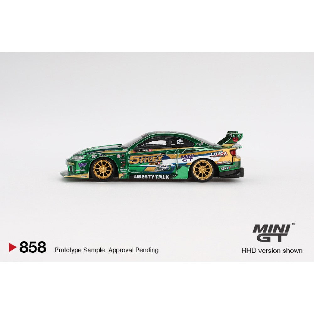 Nissan LB-Super Silhouette S15 Silvia LBWK 2024 Fausto Racing (RHD) 1:64 Mini GT Model Car (MGT00858-R)