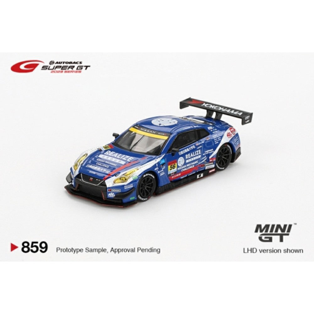 1:64 MINI GT MGT00859-BL NISSAN GT-R NISMO GT3 NO.56 REALIZE NISSAN MECHANIC CHALLENGE GT-R KONDO RACING 2023 SUPER GT SERIES - BLISTER PACKAGING