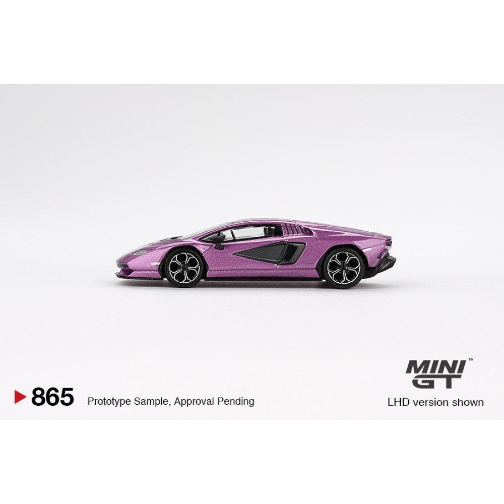 Lamborghini Countach LPI 800-4 Viola 30TH (LHD) 1:64 Mini GT Model Car (MGT00865-L)