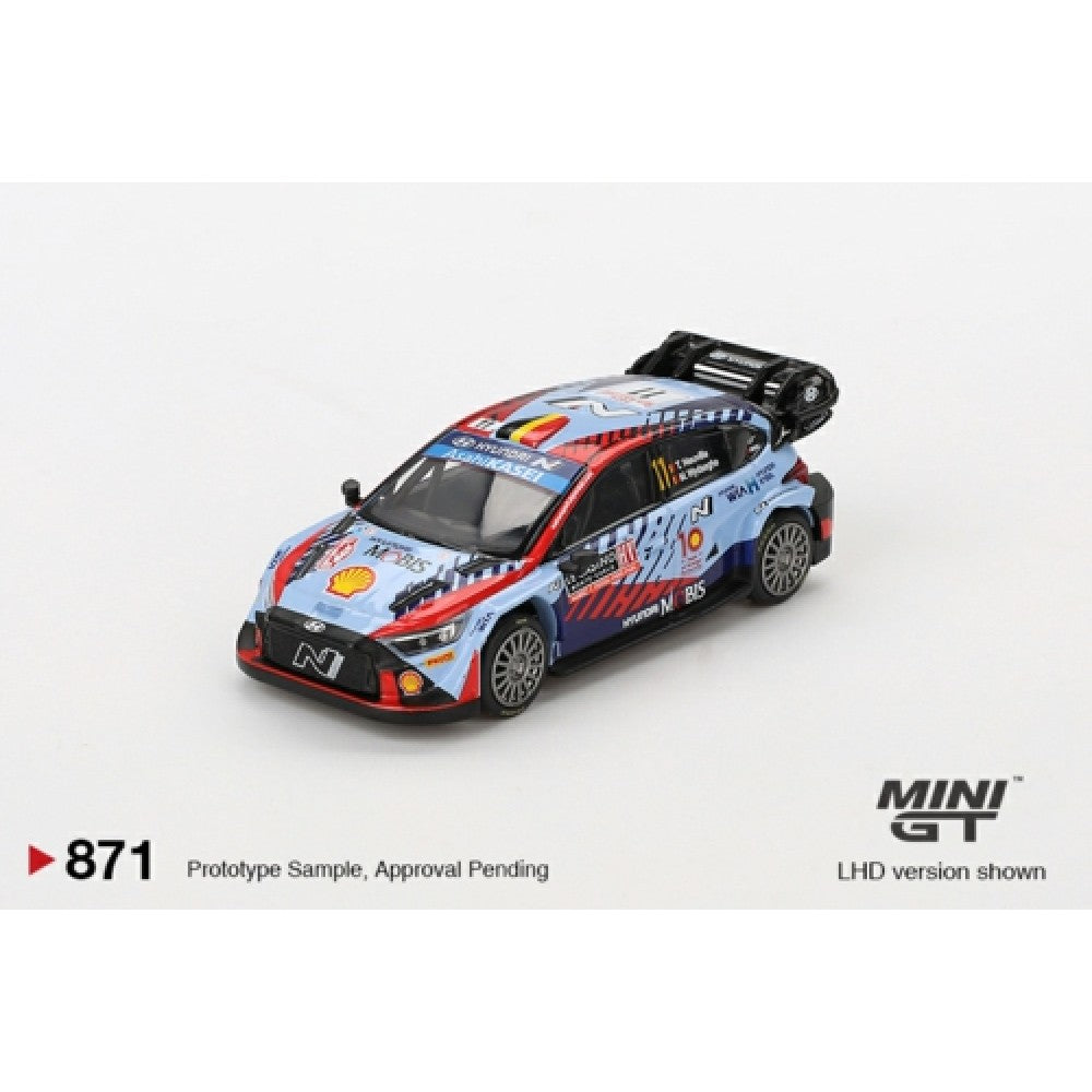 1:64 MINI GT MGT00871-BL HYUNDAI I20 N RALLY1 HYBRID NO.11 (LHD) 2024 RALLYE MONTE-CARLO WINNER (LHD) BLISTER PACKAGING