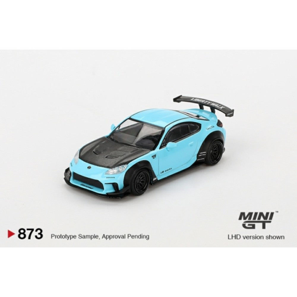 1:64 MINI GT MGT00873-BL TOYOTA GR86 LB NATION BABY BLUE (LHD) BLISTER PACKAGING