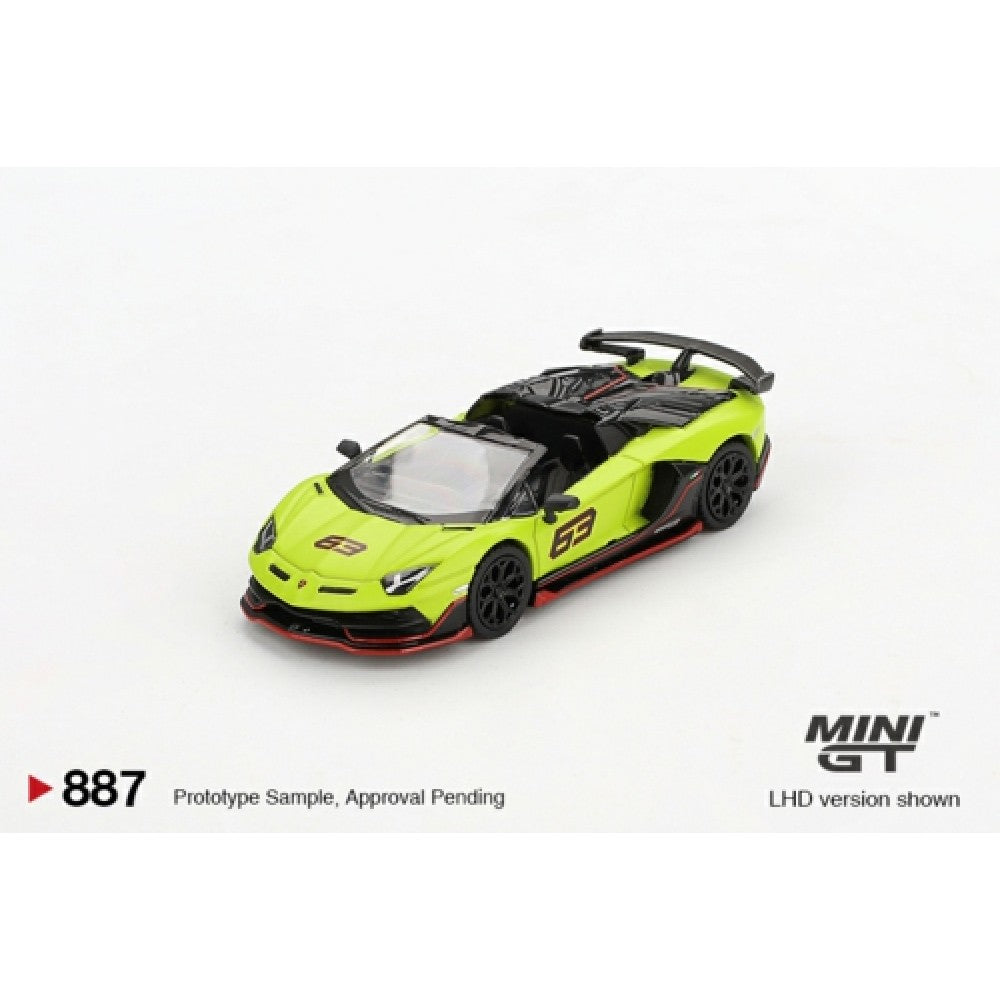 1:64 MINI GT MGT00887-L LAMBORGHINI AVENTADOR SVJ 63 ROADSTER VERDE SHOCK (LHD)