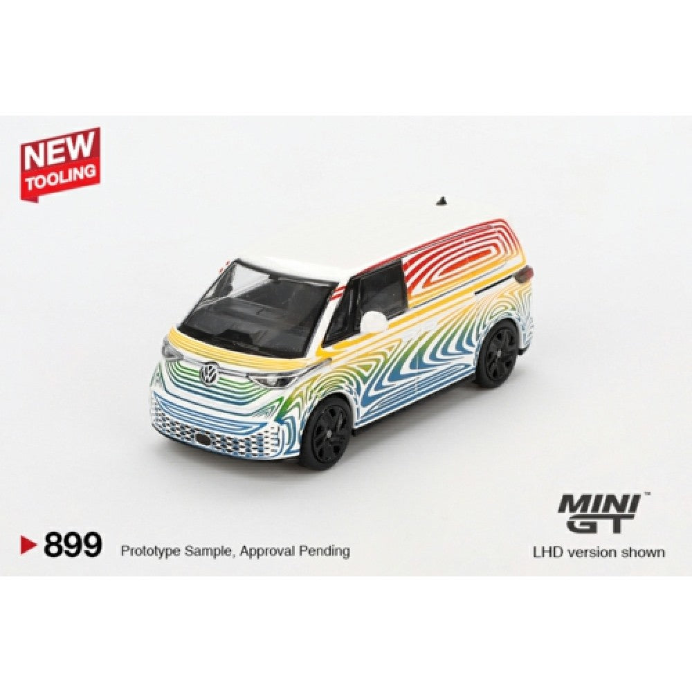 Available to Order from Supplier – 1:64 MINI GT Volkswagen Id.Buzz Prototype Rainbow (LHD) New Tooling MGT00899-L