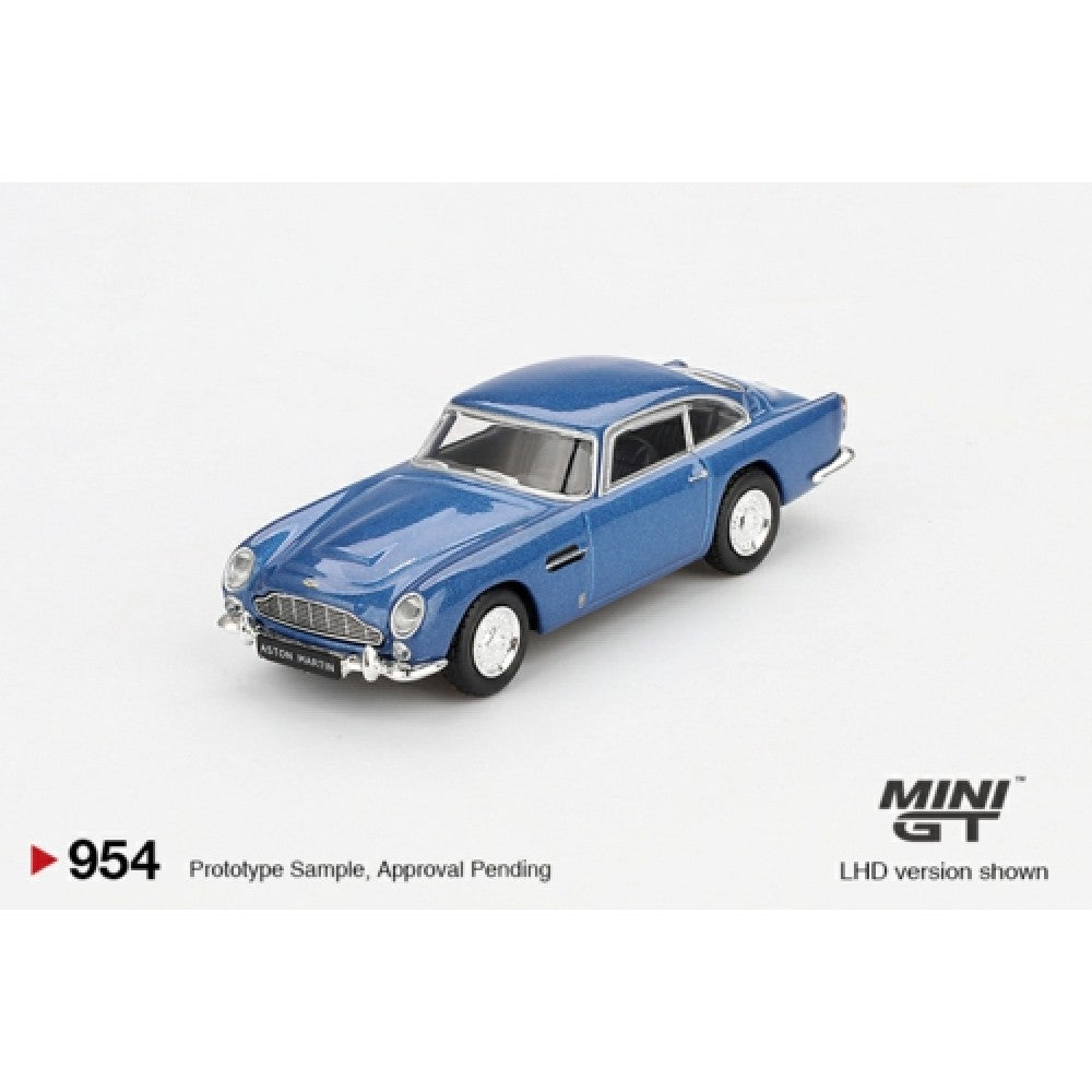 1:64 MINI GT MGT00954-BL ASTON MARTIN DB5 SIERRA BLUE (LHD) BLISTER PACKAGING