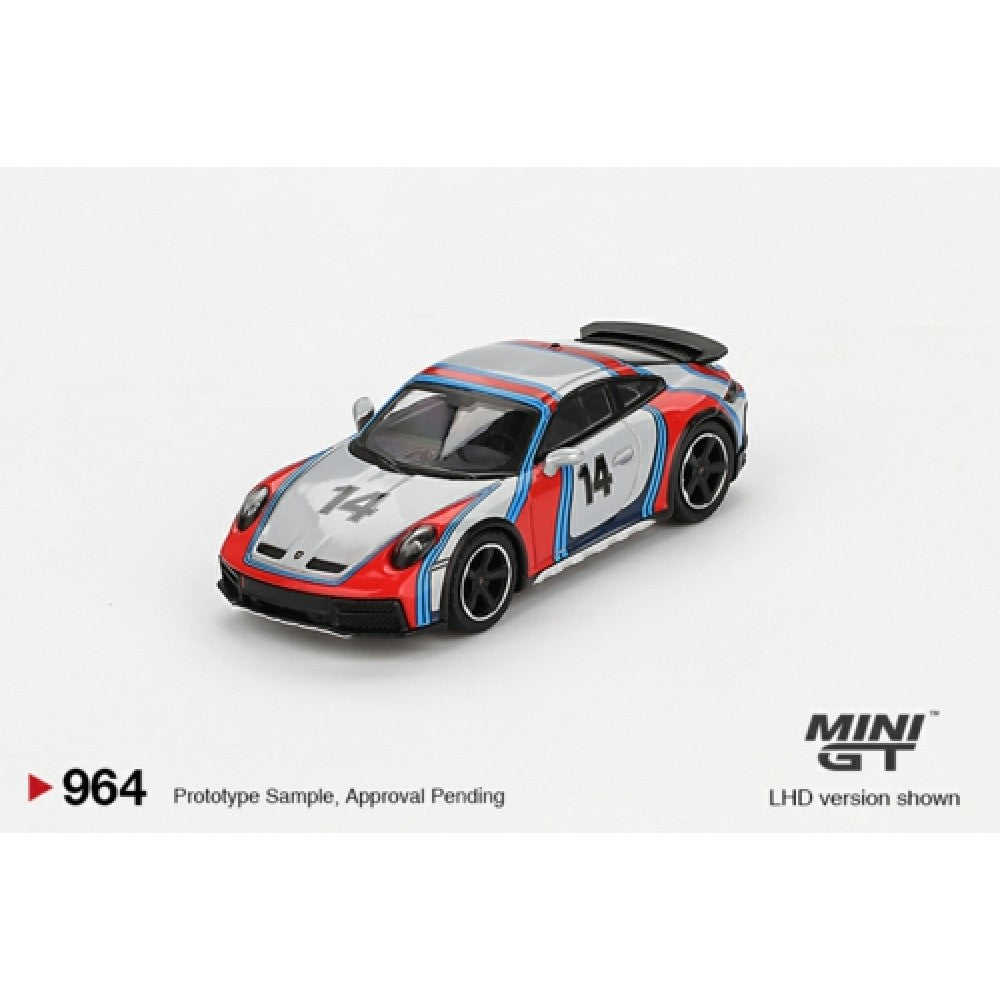 Porsche 911 Dakar Ice Grey Metallic Rally 1978 (LHD) Blister Packaging 1:64 Mini GT Model Car (MGT00964-BL)