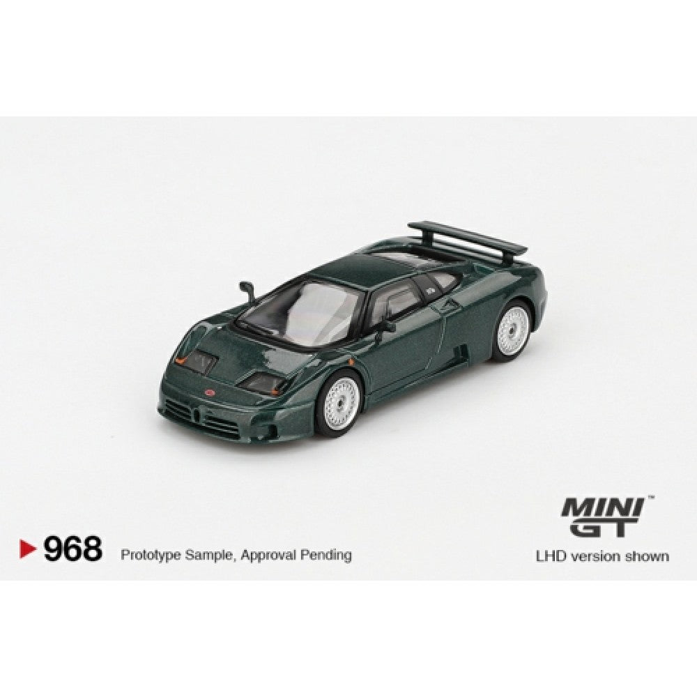 1:64 MINI GT MGT00968-L BUGATTI EB110 GT VERDE SCURO (LHD)