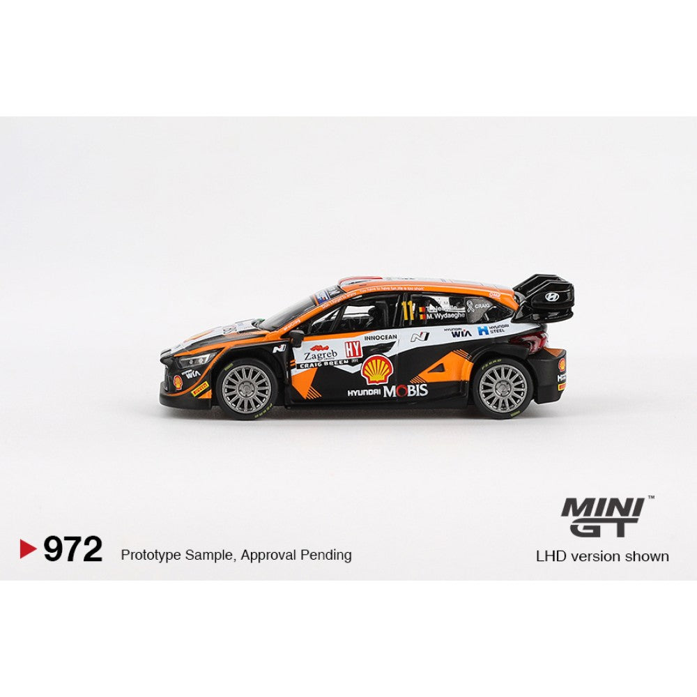 Hyundai I20 N Rally No.11 2023 Rally Croatia Power Stage Winner (LHD) Blister Packaging 1:64 Mini GT Model Car (MGT00972-BL)