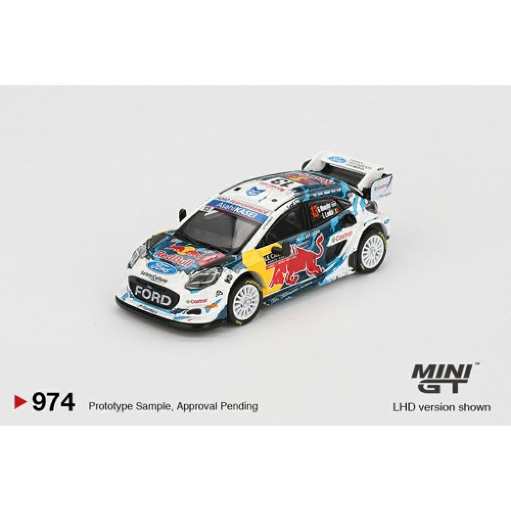 1:64 MINI GT MGT00974-BL FORD PUMA RALLY1 NO.13 M-SPORT FORD WRT 2024 RALLY MONTE CARLO (LHD) BLISTER PACKAGING