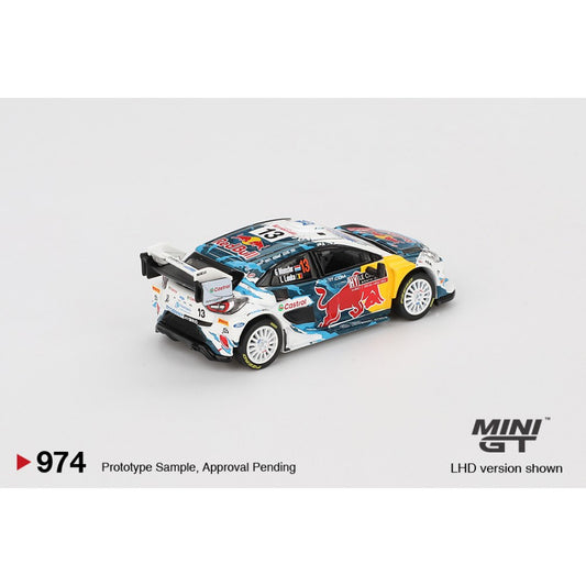 Ford Puma RALLY1 No.13 M-Sport Ford Wrt 2024 Rally Monte Carlo (LHD) 1:64 Mini GT Model Car (MGT00974-L)