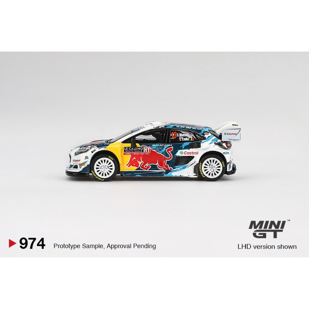 Ford Puma RALLY1 No.13 M-Sport Ford Wrt 2024 Rally Monte Carlo (LHD) Blister Packaging 1:64 Mini GT Model Car (MGT00974-BL)