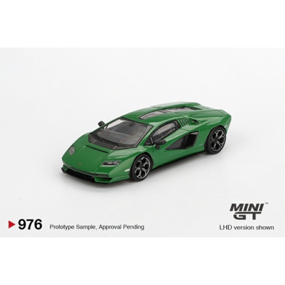 Lamborghini Countach LPI 800-4 Verde Medio (LHD) Blister Packaging MGT00976-BL 1:64 Mini GT Diecast Model