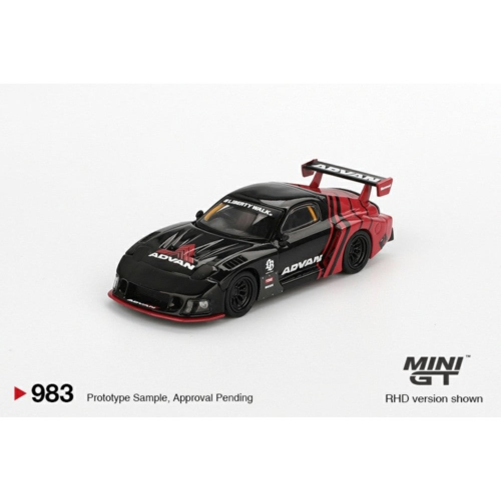 1:64 MINI GT MGT00983-BL MAZDA RX-7 LB-SUPER SILHOUETTE ADVAN (LHD) BLISTER PACKAGING