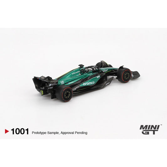 Aston Martin AMR24 No.18 Lance Stroll 2024 F1 Bahrain GP 1:64 Mini GT Model Car (MGT01001-L)