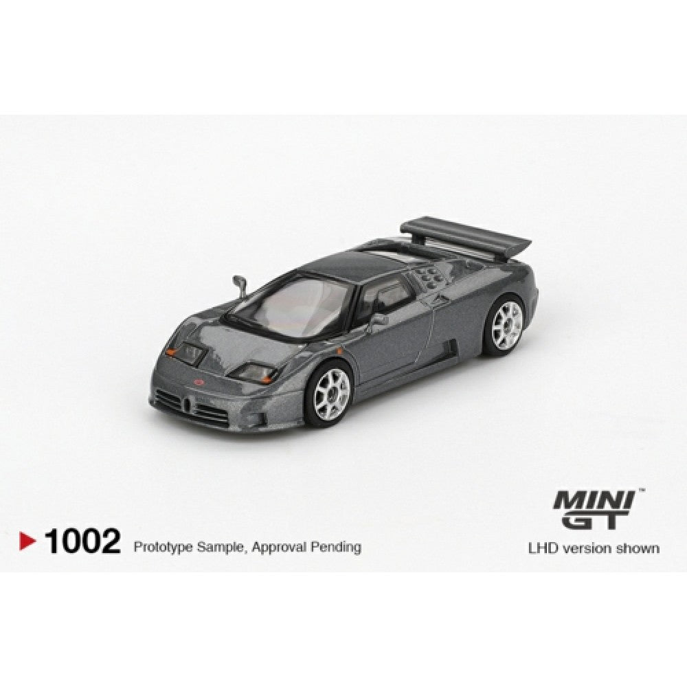 PRE ORDER STOCKS DUE OCTOBER / NOVEMBER 2025 1/64 MINI GT MGT01002-L BUGATTI EB110 SUPER SPORRT GRIGIO SCURO (LHD)