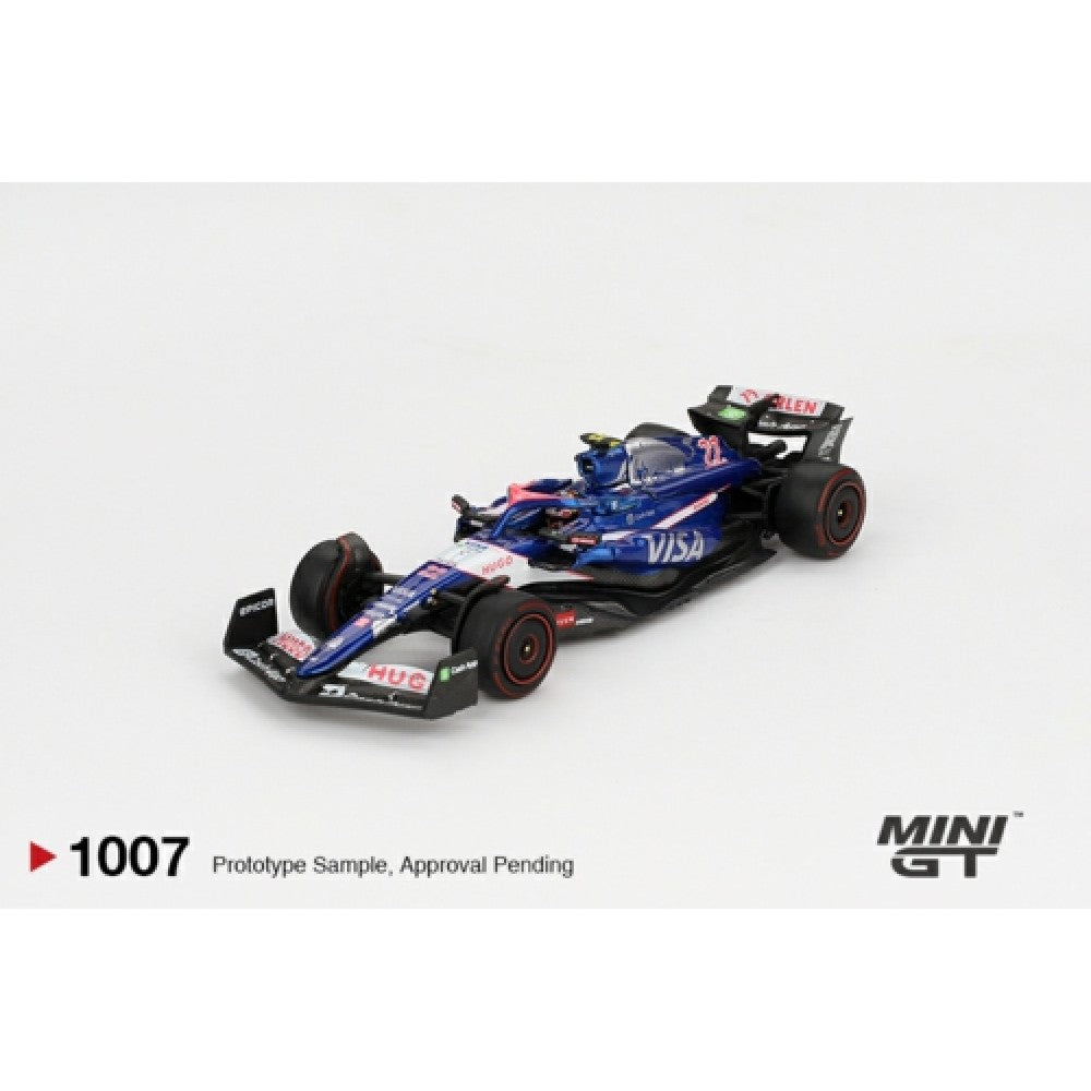 PRE ORDER STOCKS DUE NOVEMBER / DECEMBER 2025 1:64 MINI GT MGT01007-BL RB VCARB 01 NO.22 YUKI TSUNODA 2024 F1 2024 BAHRAIN GP BLISTER PACKAGING