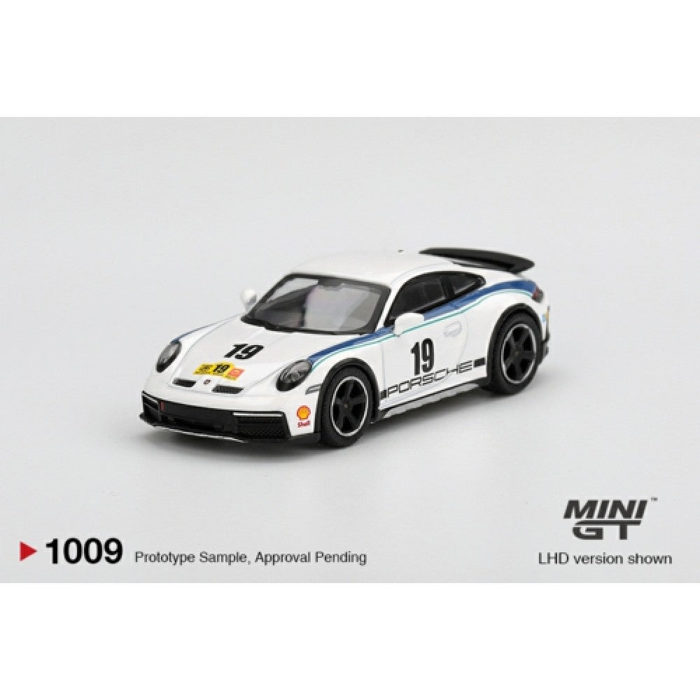 PRE ORDER STOCKS DUE NOVEMBER / DECEMBER 2025 1:64 MINI GT MGT01009-L PORSCHE 911 DAKAR RALLY 1974 (LHD)