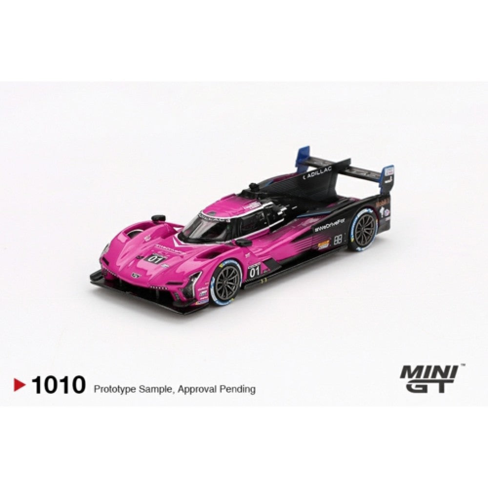 Cadillac V-Series.r No.01 Cadillac Racing 2024 IMSA Petit Le Mans Blister Packaging 1:64 Mini GT (MGT01010-BL)