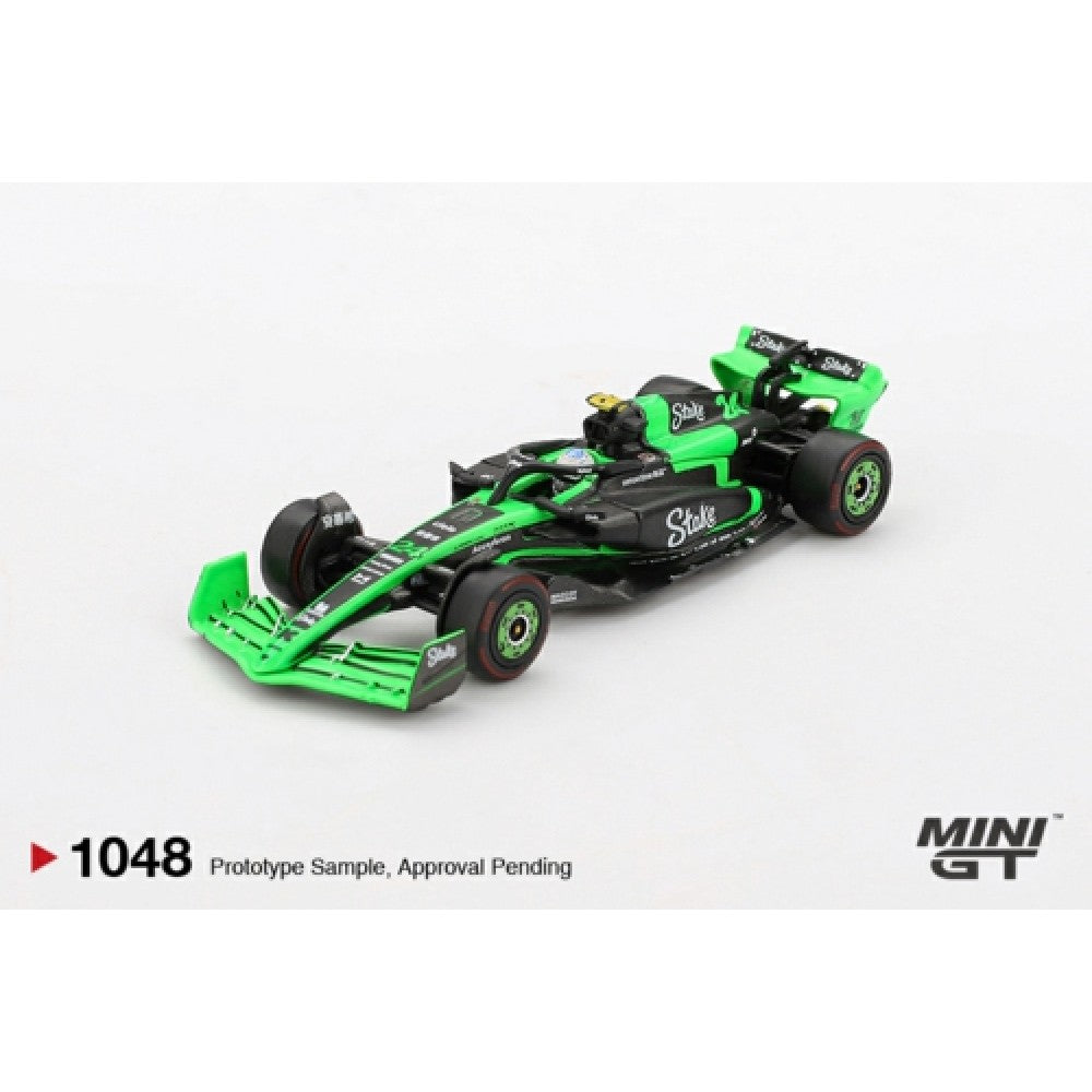 PRE ORDER STOCKS DUE DECEMBER 2025 / JANUARY 2026 1:64 MINI GT MGT01048-BL KICK SAUBER C44 NO.24 GUANYU ZHOU 2024 F1 2024 CHINESE GP BLISTER PACKAGING