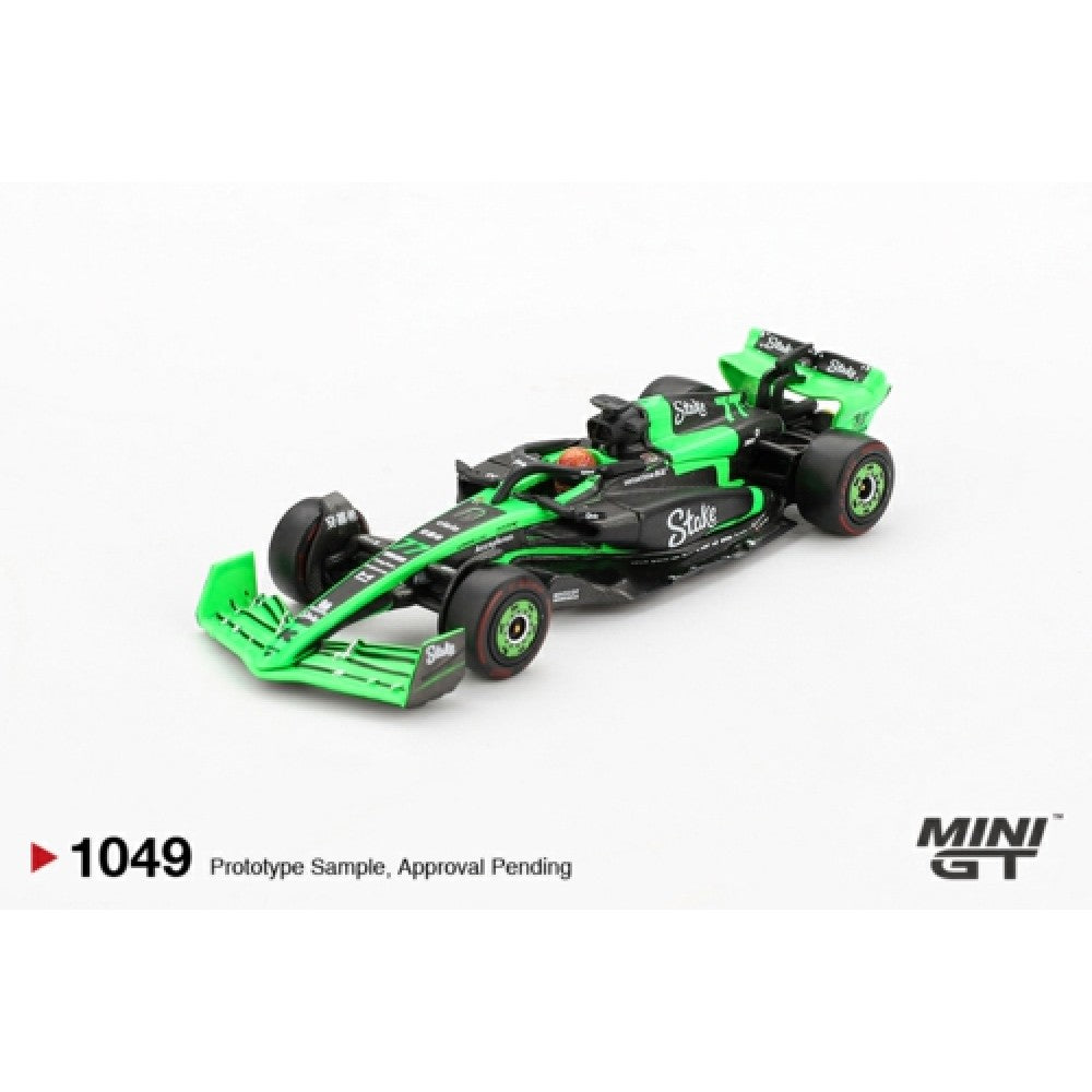 PRE ORDER STOCKS DUE DECEMBER 2025 / JANUARY 2026 1:64 MINI GT MGT01049-BL KICK SAUBER C44 NO.77 VALTTERI BOTTAS 2024 F1 2024 CHINESE GP BLISTER PACKAGING