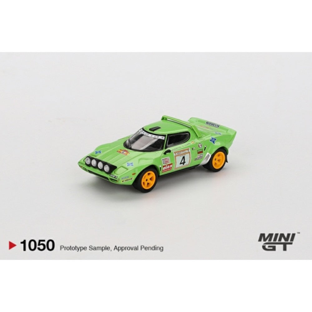 PRE ORDER STOCKS DUE DECEMBER 2025 / JANUARY 2026 1/64 MINI GT MGT01050-L LANCIA STRATOS HF NO.4 1979 SPANISH RALLY CHAMPION (LHD)