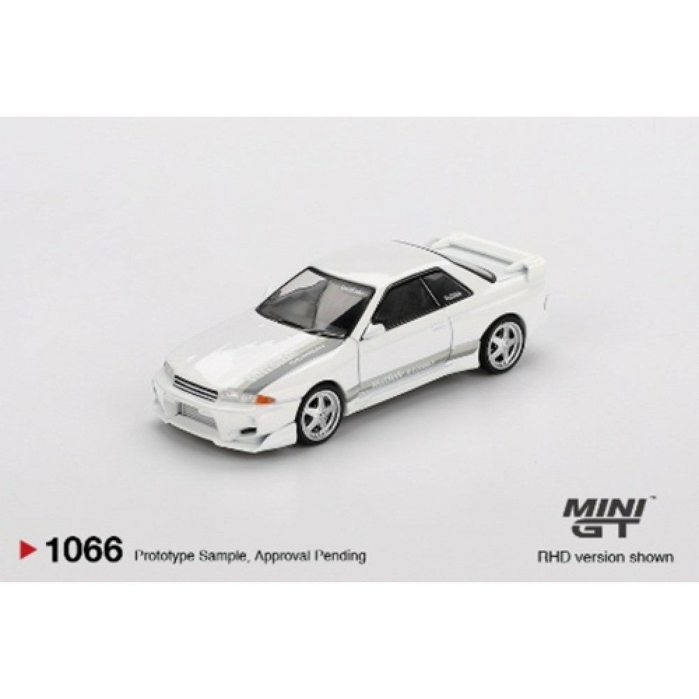 PRE ORDER STOCKS DUE DECEMBER 2025 / JANUARY 2026 1:64 MINI GT MGT01066-BL NISSAN SKYLINE GT-R (R32) VEILSIDE COMBAT C-I WHITE (RHD) BLISTER PACKAGING