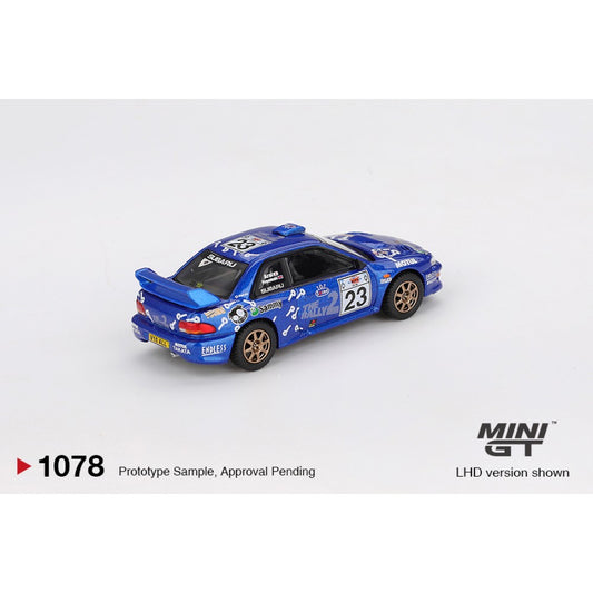Subaru Impreza WRC99 No.23 2000 Acropolis Rally (LHD) Blister Packaging 1:64 Mini GT Model Car (MGT01078-BL)