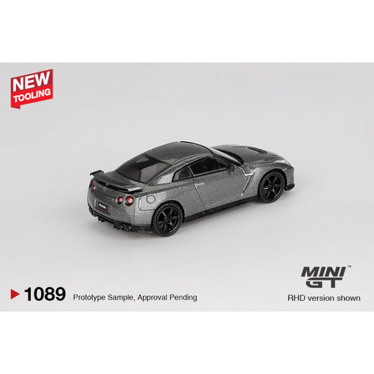 Nissan GT-R 2013 Dark Metal Grey NISMO R35 Crs Version (RHD) Blister Packaging 1:64 Mini GT Model Car (MGT01089-BL)