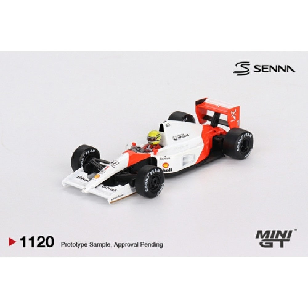 PRE ORDER STOCKS DUE FEBRUARY / MARCH 2026 1/64 MINI GT MGT01120-BL MCLAREN MP4/6 NO.1 AYRTON SENNA 1991 JAPANESE GRAND PRIX 2ND PLACE - BLISTER PACKAGING