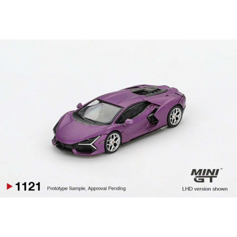 PRE ORDER STOCKS DUE FEBRUARY / MARCH 2026 1/64 MINI GT MGT01121-BL LAMBORGHINI REVUELTO VIOLA 30TH MATTE (LHD) - BLISTER PACKAGING