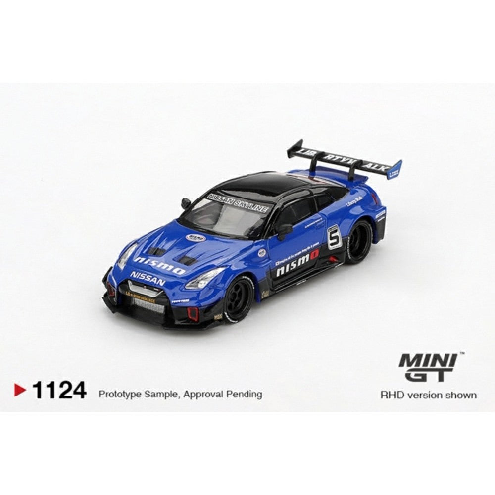 PRE ORDER STOCKS DUE FEBRUARY / MARCH 2026 1/64 MINI GT MGT01124-R LB-SILHOUETTE WORKS GT NISSAN 35GT-RR VER.2 BLUE (RHD)