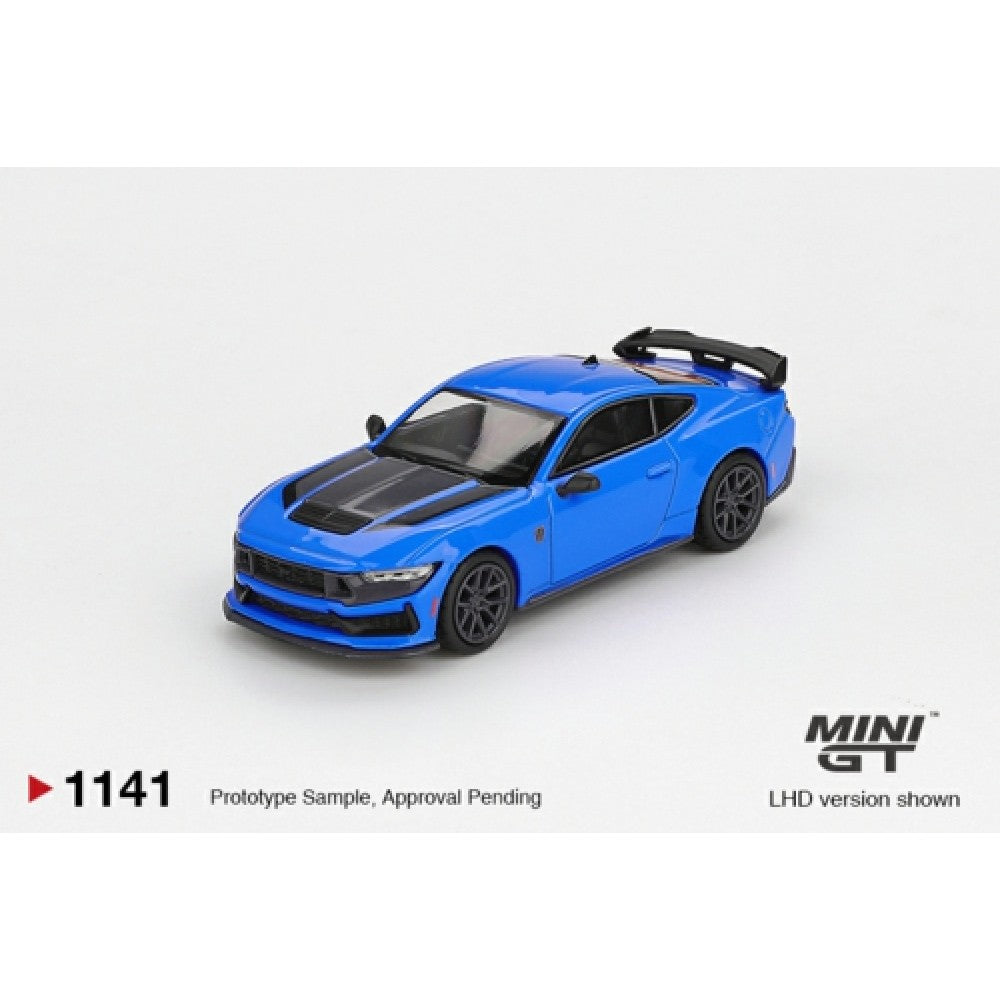 Pre-Order - 1:64 MINI GT Ford Mustang Dark Horse 2024 Grabber Blue (LHD) Blister Packaging MGT01141-BL Stocks Due Apr / May 2026