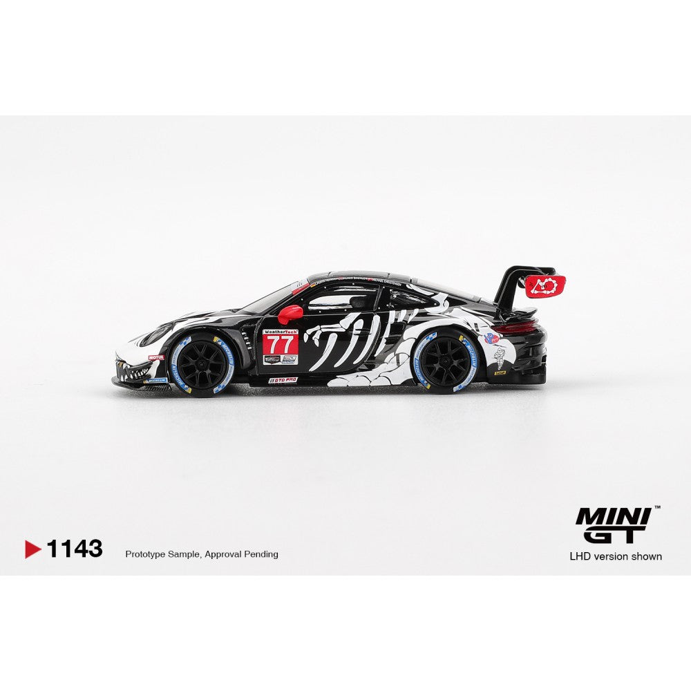 Pre-Order - 1:64 MINI GT Porsche 911 GT3 R No.77 Ao Racing 2025 IMSA Petit Le Mans (LHD) MGT01143-L Stocks Due Apr / May 2026