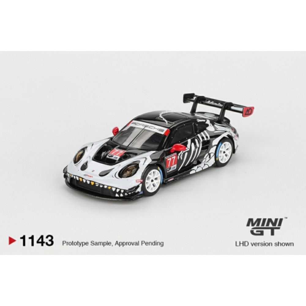 Pre-Order - 1:64 MINI GT Porsche 911 GT3 R No.77 Ao Racing 2025 IMSA Petit Le Mans (LHD) MGT01143-L Stocks Due Apr / May 2026