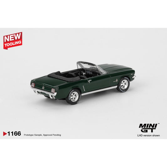Ford Mustang Convertible 1964 Highland Green (LHD) MGT01166-L 1:64 Mini GT Diecast Model
