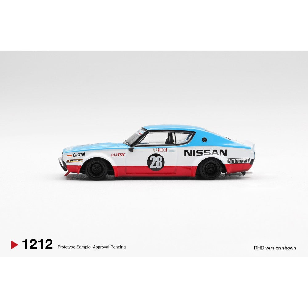Nissan Skyline Kenmeri Liberty Walk Nissan Racing '75 Concept (RHD) Blister Packaging 1:64 Mini GT Model Car (MGT01212-BL)